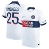 Camiseta de fútbol Paris Saint-Germain N.Mendes 25 Segunda Equipación 23-24 - Hombre